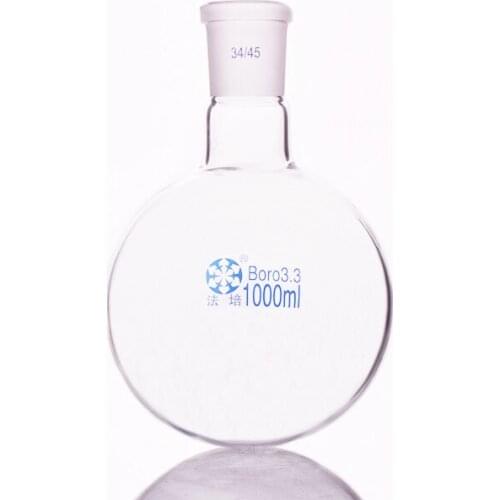 Single standard mouth round-bottomed flask,Capacity 1000ml and joint 34/45,Single neck round flask