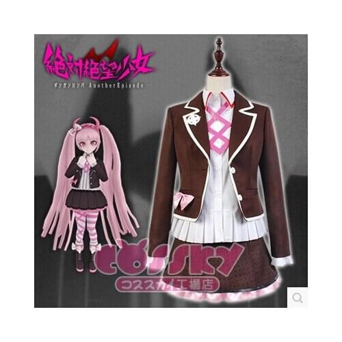 Free Shipping!Danganronpa Another Episode Utsugi Kotoko Full Set Daily Uniform Cosplay Costume ,Perfect Custom For you