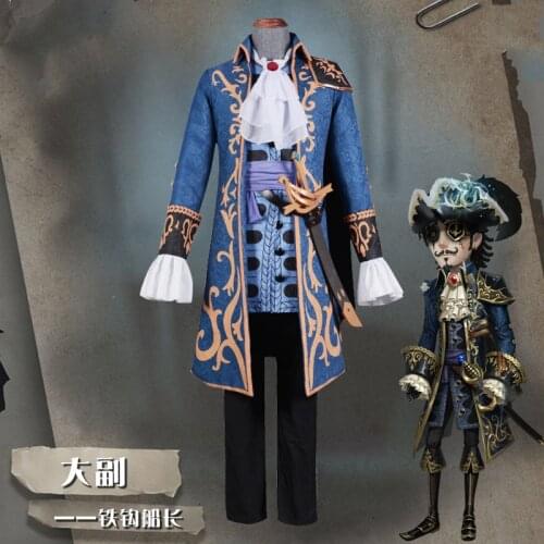 Game Identity V Cosplay Costumes Jose Baden Cosplay Outfit Captain Hook Skin Survivor Halloween Cosplay Suits Uniform For Unisex