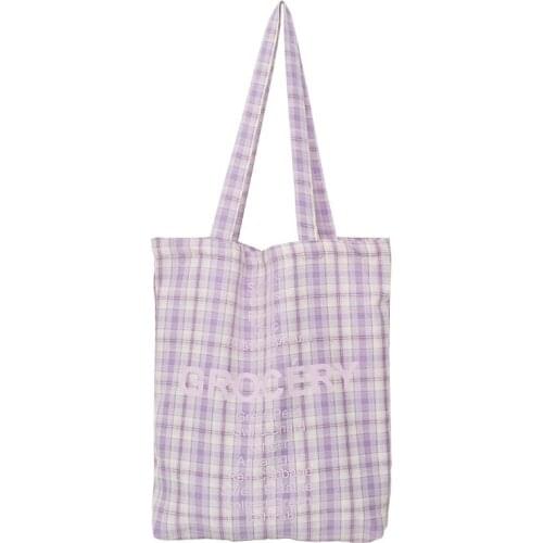 Summer New Style Candy Color Plaid Letter Printing Shoulder Bag Leisure Large-capacity Shopping Bag Womens Luxury Handbag