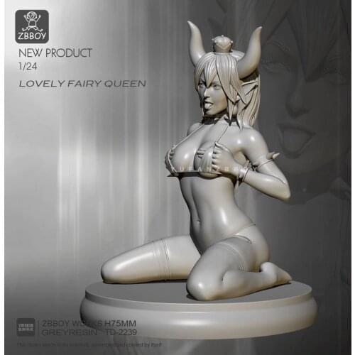 H55mm Resin Figure Kits Little witch Model Self-assembled TD-2239