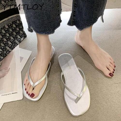 2021 New Ladies Summer Sandals Flat Fashion Fashion Jacket Flat Beach Shoes Slippers Casual Fashion Ladies Slippers
