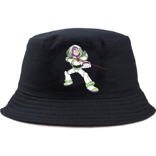Disney Toy Story Woody Buzz Lightyear Fishing Hat Headwear Fashion Bucket Hat Cartoon Graphic Street Casual Reversible Panama