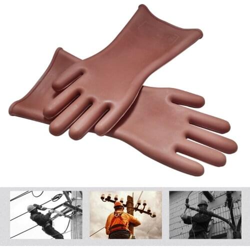 Durable insulated gloves protective comfortable insulated glove 1 Pair rubber 12kv 12000V electric labor protection rubber glove