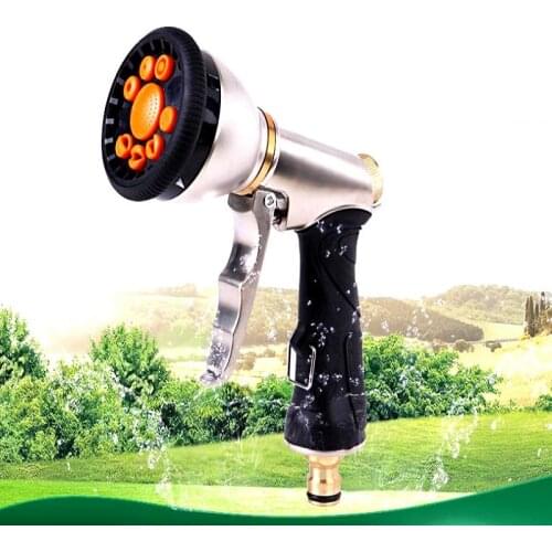 Garden Hose Nozzle Spray 9 Adjustable Patterns Pistol Grip Gun Nozzle, High Pressure Lawn Garden Sprayer for Plants