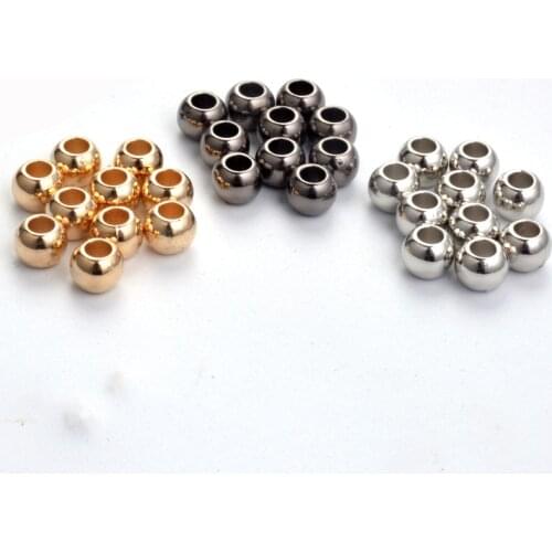 4/6/8/10/12mm Multi-color Acrylic Plastic CCB Round Seed Spacer Beads DIY Bracelet Accessory Children Handcraft