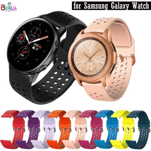 Wristband 20mm Silicone WatchBand for Samsung Galaxy Watch active 2 /active1 / Galaxy 42mm Strap Replacement bracelet wristStrap