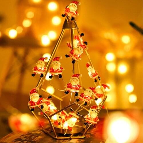 2M 20LED Christmas LED Lights String Snowflake Street Garland Xmas Tree Home Wedding Living Room Decor 2021 Kids Gift New Year