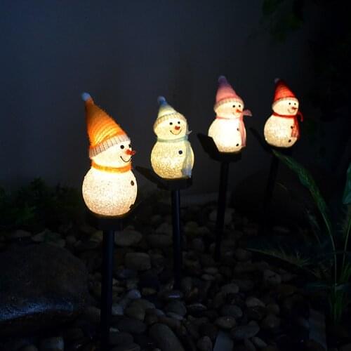 Solar Snowman Garden Lights LED Merry Christmas Lawn Plug Landscape Lamp Waterproof Xmas Party Garden Yard Decoration Lamps