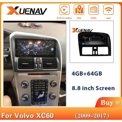 8.8 Inch Car Multimedia Player Android for VOLVO XC60 2009- 2017 GPS Navigation Radio No DVD Player Head Unit 2 Din Android