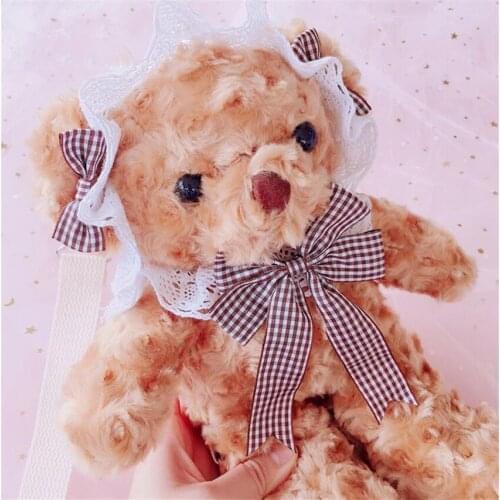 Lolita Bear Messenger Bag Sweet Girl Cosplay Lovely Bear Doll Lolita Bag D692