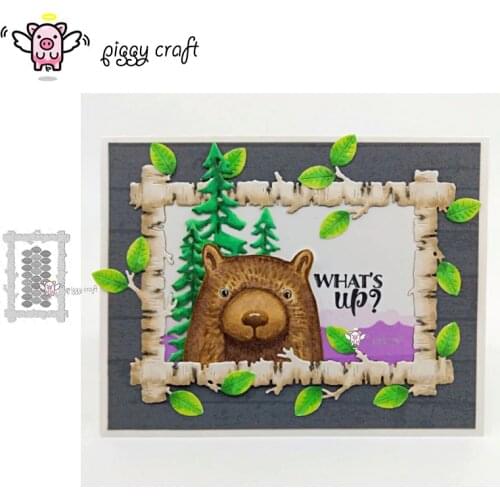 Piggy Craft metal cutting dies cut die mold Trunk tree leaf frame Scrapbook paper craft knife mould blade punch stencils dies