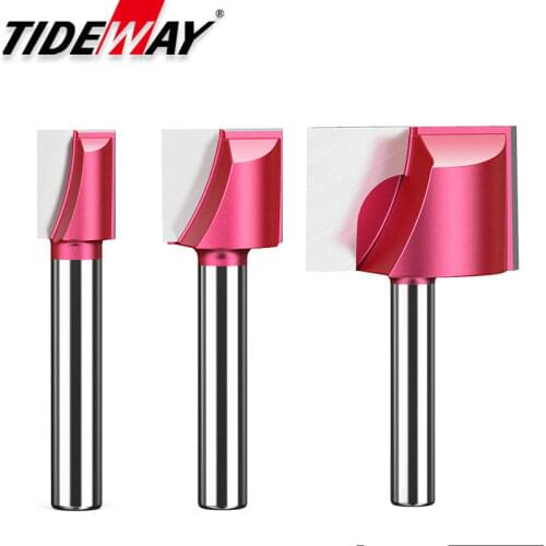 Tideway 6mm Cleaning Bottom Router Bits Engraving Bit Solid Carbide Woodworking 3D Tools CNC Milling Cutter Endmill for Wood
