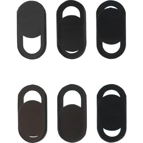Universal Plastic Black WebCam Cover Shutter Magnet Slider Camera Cover for IPhone Laptop Mobile Phone Len Stickers