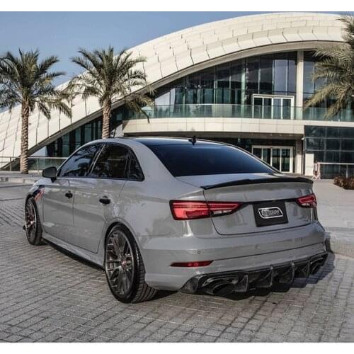 Rear Trunk Lid Car Spoiler Wings For Audi A3 Sedan 2021 New ABS Plastic Material Unpained Matte Black Lip Spoilers