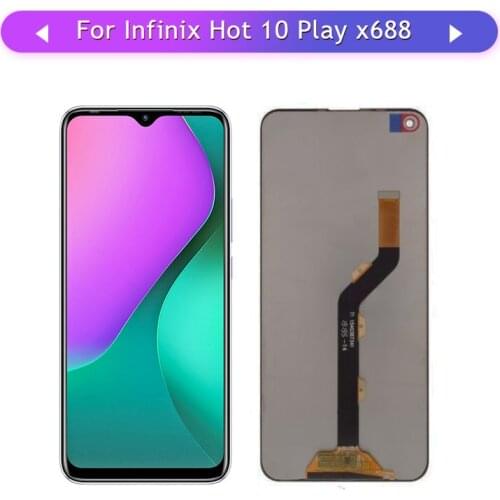 For hot 10 play X688 X688B X688C LCD Display Touch Screen Assembly Glass Panel Digitizer replacement