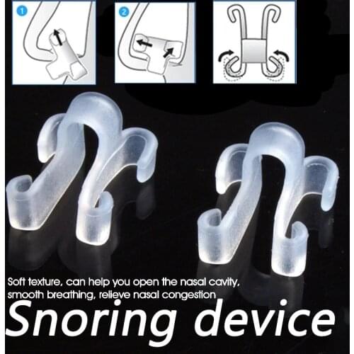 1/2PCS Sleeping Aid Healthy Care Anti-Snoring Device Snore stop Anti-Snoring Apnea Nose Breathe Clip Stop Snore Device