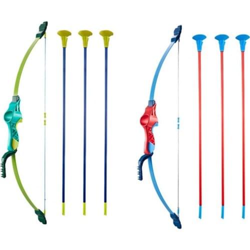 1Set Durable Kids Outdoor Bow Arrow Kit Entertainment Sports Remote Shooting Toy for Archery Bow Arrow Set Elastic Kids Outdoor