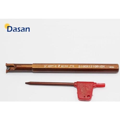 1pc SIGER1210B EHA Holder Slot Small Hole Spring Steel Internal Slotting Arbor with Wrench Lathe Turning Tool