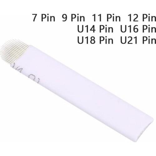 20Pcs Dermografo Needle for Permanent Makeup Microblading Needles Blade Shading Micropigmentacao Tattoo Pen 3D Manual Makeup Art