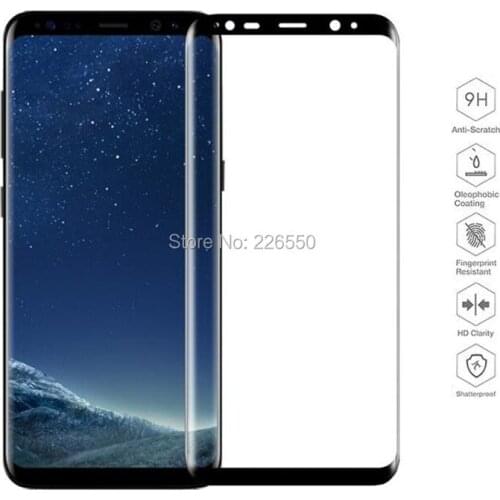 200pcs For Samsung Galaxy Note 8 S8 S8 S9 Plus S7 Edge 3D Curved Full Cover Screen Tempered Glass Film For S9 Plus Glass
