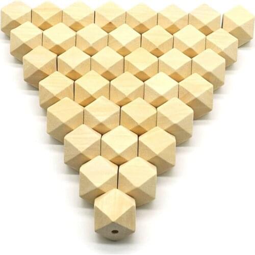 8~30MM Wood Beads Natural Color Spacer Octagonal Loose Bead Jewelry for Making Wooden Necklace Bracelet DIY accessories