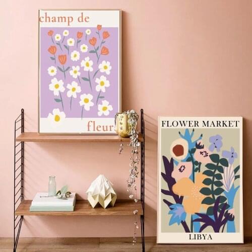 Abstract Colorful Flower Matisse Japan Canvas Painting Nordic Posters and Prints Modern Wall Art Pictures for Living Room Decor