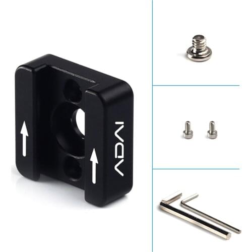 Cold Shoe Mount Adapter Hot Shoe Adapter Mount Metal 1/4" Screw for DSLR Camera Cage Bracket Umbrella Holder Flash Lights LED