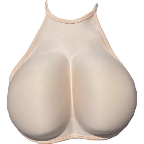 Ajusen Sponge Breast Form Crossdresser Fake Boobs For Transgender Drag Queen men Cosplay Breasts Forms Enhancer