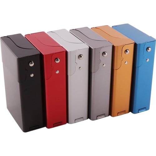 Aluminum Cigarette Case Ciggarette Box For Gift Automatic Side Open Pocket Tobacco Container Storage Tobacco Holder For Smoking