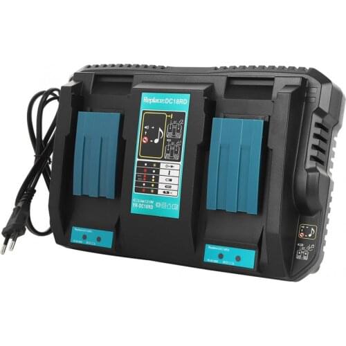 Double Battery Charger with USB Interface DC18RD Fit for BL1830 Bl1430 14.4-18V