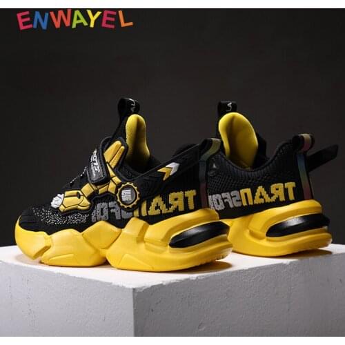 ENWAYEL 2021 children boys Sneakers kids shoes for girls sport running mesh Breathable Casual Students school footwear