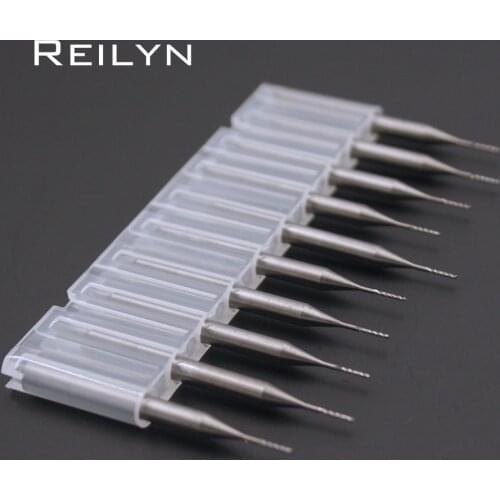 PCB milling cutter 10pcs 0.6x4x3.175mm Carbide end mill rountering tool CNC router mini drill bit Tungsten Carbide PCB router