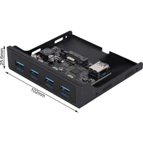 PCI-E Expansion Card Front Floppy Bay Adapter PCI-E to 4x USB3.0 Expansion Card for NEC720201 Chip