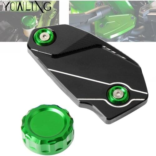 Motorcycle CNC Front Cylinder Reservoir Cover Brake Reservoir Cover Oil Cup Cap For Kawasaki Versys 650 1000 versys650 2007-2017