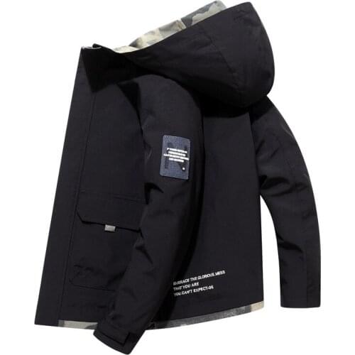 Spring Autumn Patchwork Streetwear Jackets Men Big Size 4XL Hooded Casual Loose Print Windbreaker Jacket Male Hip Hop Coat homme