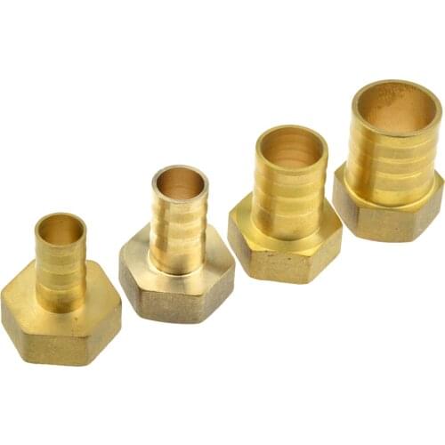 Brass Hose Barb Fitting 16mm 19mm 25mm 32mm Barbed Tail 1" BSP DN25 Female Thread Connector Joint Copper Pipe Coupling Adapter