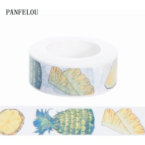 10M*15mm pineapple stickers Masking tape Quality good price HOT sell DIY Scrapbook Embellishments Decoration