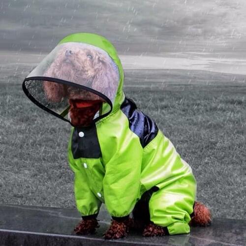 Fashion Pet Dog Raincoat Rain Coat Clothes Puppy Waterproof Windbreaker Jacket For Small Medium Dogs Teddy Dropshipping HPC11