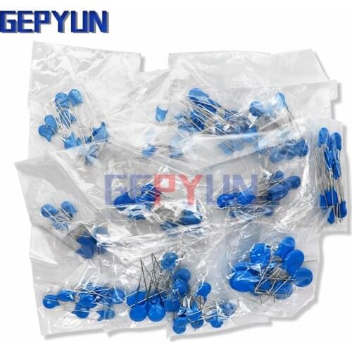 200pcs/lot Ceramic Capacitor Assortment set 1KV 2KV 3KV High Voltage Capacitors Assorted Capacitance Kit 20value*10pcs 18pF-223M