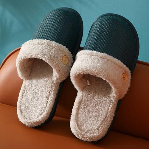 2021 New EVA Indoor House Female Autumn and Winter Slippers Waterproof Non-slip Warm Flat-heel Home Cotton Shoes Slides