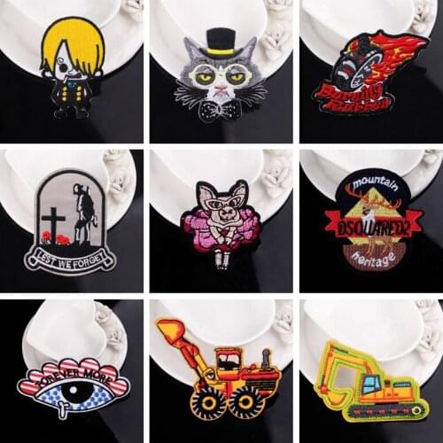 Punk Anime Patch Embroidered Patches For Clothing Iron On Patches For Clothes Stickers On Clothes Patch Jacket Sewing Applique
