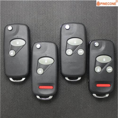 PINECONE for HONDA ACCORD CRV S2000 CIVIC ODYSSEY 2/2+1/3/3+1 Buttons HON66 Blade Modified& Replace Key Shell Case With LOGO