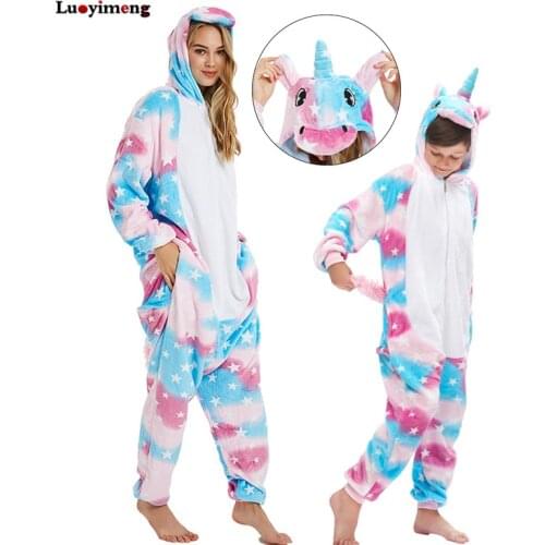 Star Onesie Kigurumi Kids Sleepwear Unicorn Pajamas Women Animal Cosplay Costumes Kugurumi Jumpsuit Pajamas For Adults Nightie
