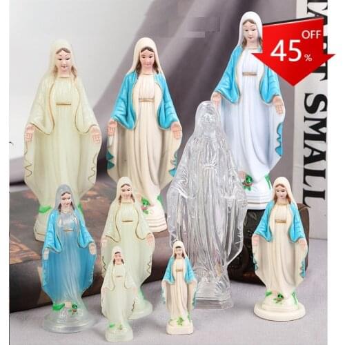 Virgin Mary Plastic Statue, Handmade Catholic Virgin Mary Statue, Jesus, Christmas, Home Decoration, Christmas Gifts