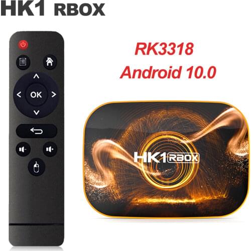2020 Newest HK1 RBOX R1 Smart TV Box Android 10 4GB 64GB Rockchip RK3318 USB3.0 4K Dual Wifi BT4.0 android Set Top Box