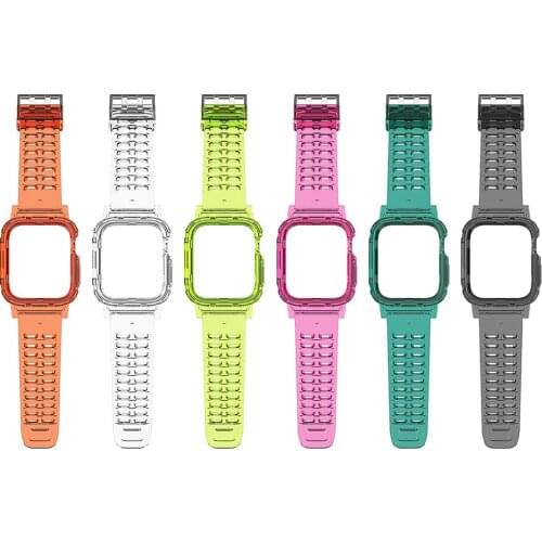 Soft Silicone Band for Apple Watch Strap Case iWatch Series 5 4 3 2 6 SE 38MM 42MM Rubber Watchband Strap 40MM 44MM