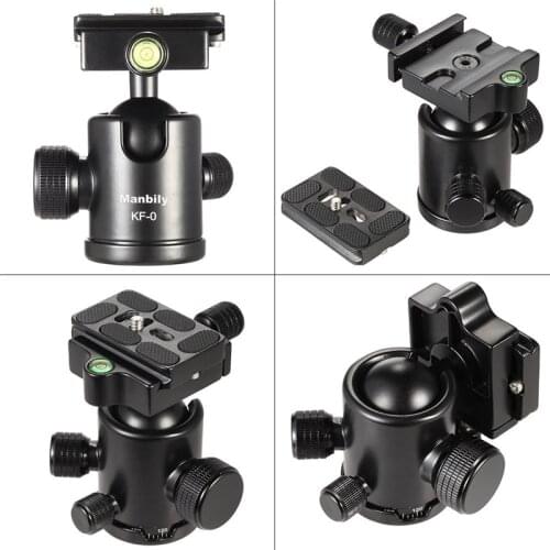 Setto KF-0 Camera Tripod Ball Head Aluminum Alloy Ballhead Panoramic Head Sliding Rail Head with 2 Built-in Spirit Levels
