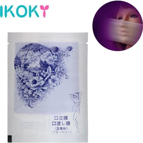 IKOKY Fruit Taste Ultra Thin Oral Sex Film Erotic Adult Games Sex Toys for Couples SM Products Protect the Mouth