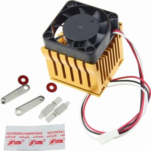 1Piece Gdstime 4010 North Bridge 40x38x36mm with Golden Heatsink And Black DC Fan 40mm x 10mm Cooling Fan Adjustable Heat sink